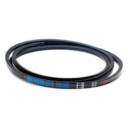 D&D B135 Classical V-Belt, 138 in Outside Length, 21/32 in Top Width, 1 Ribs B135
